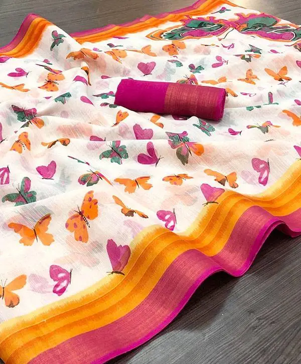 Daily Wear Butterfly Printed Georgette Saree at Rs 280 | Printed Georgette  Saree in Surat | ID: 26064433155