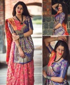 patola-saree-coral
