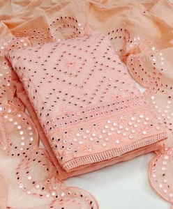 SEMI MODAL MULTI MIRROR WORK SUIT MATERIAL