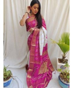 Panetar Bandhani Gharchola Saree