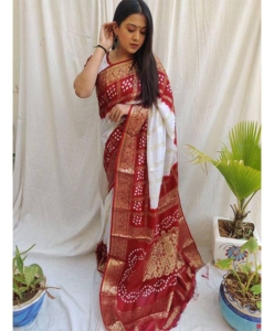 Panetar Bandhani Gharchola Saree