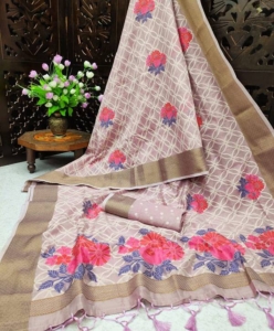 Pure Linen Weaving saree