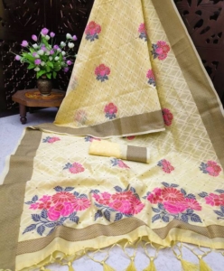 Pure Linen Weaving saree