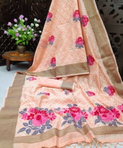 Pure Linen Weaving saree