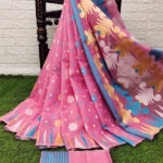 Colourful Beautiful Jacquard Work Saree With Rich Pallu