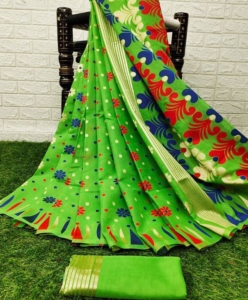 Colourful Beautiful Jacquard Work Saree With Rich Pallu