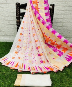 Colourful Beautiful Jacquard Work Saree With Rich Pallu