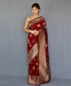 Kanchipuram Soft Lichi Silk Saree