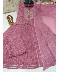 Cotton Ladies Kurti set (Top, Bottom and dupatta)