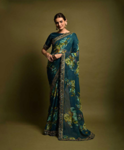 flower-print-chiffon-saree