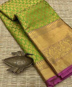 banrasi-kanjivaram-silk-saree-green