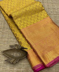 banrasi-kanjivaram-silk-saree-yellow