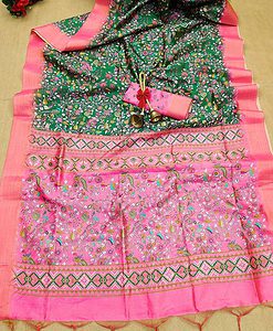 kamalkari tussar silk saree