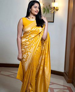 lichi silk banarasi saree best for party