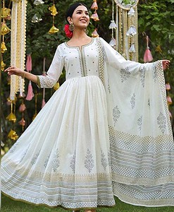 Anarkali gown Punjabi dupatta set Shoppingyar