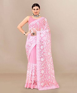 chikankari work saree best price