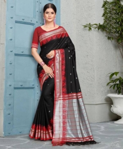 Pure Silk Cotton Saree (Temple paithani)