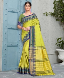 Pure Silk Cotton Saree (Temple paithani)