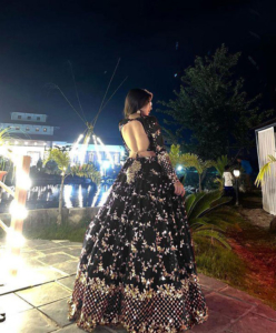 Black and golden beauty lehenga