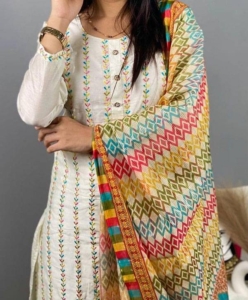 cotton silk kurta embroidery sequence work shop online India