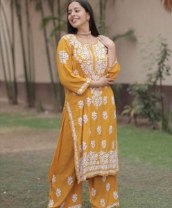 cotton top with beautiful chikankari work shop online