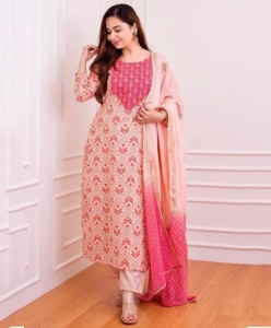 Beautiful work kurti with pant and full lengths cotton dupatta shop in ballia