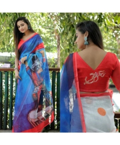 Devika Pure Linen Saree with Blouse Piece