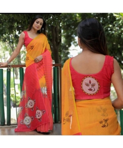 Devika Pure Linen Saree with Blouse Piece