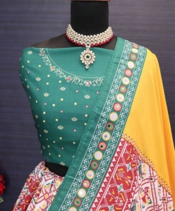 Yellow Cotton Lehenga Marriage Special