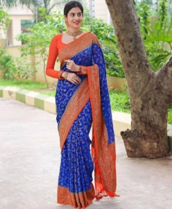 Myntra Kanchipuram Silk Saree