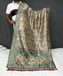 Pure tussar kalamkari prints