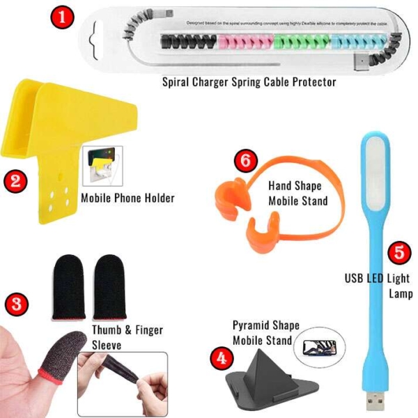 Mobile accessories 6-in-1 combo Mobile accessories 6-in-1 combo