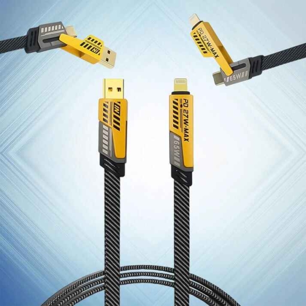 4 in 1 Fast Charging Cable With Multiport USB-C to Type C