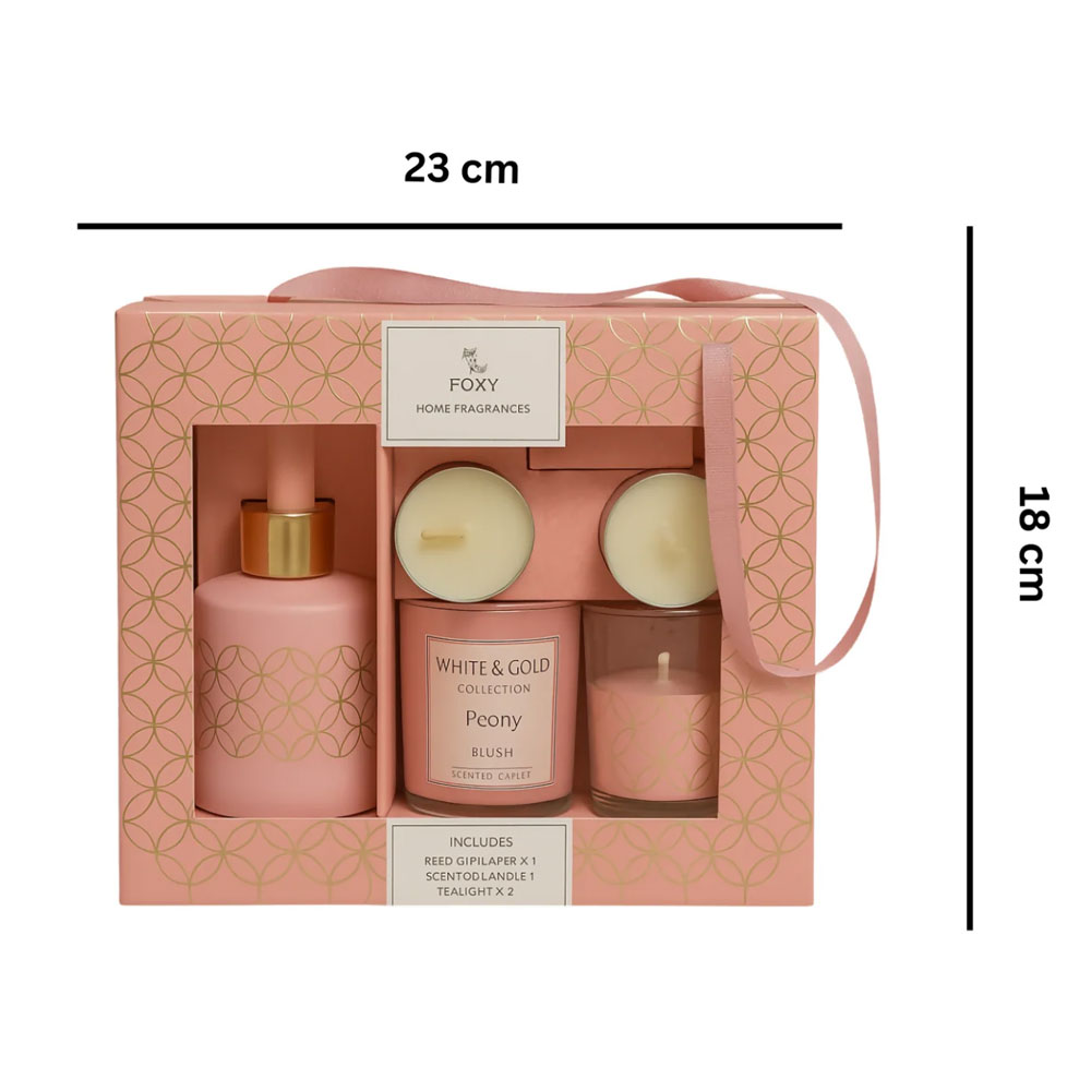 Luxury Fragrance Gift Set with Scented Candle, Diffuser & Tealights Luxury Fragrance Gift Set with Scented Candle, Diffuser & Tealights