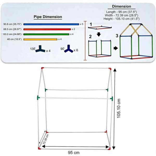 Pink Foldable Kids Play Tent House with Printed Home Design Pink Foldable Kids Play Tent House with Printed Home Design