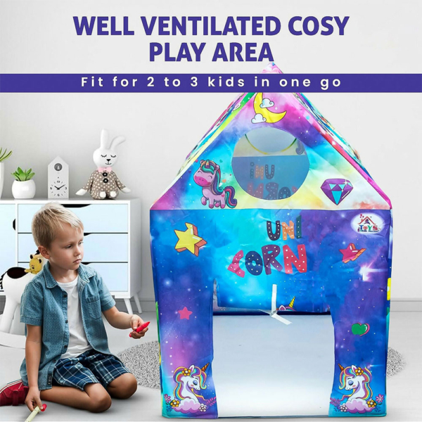 Unicorn Theme Foldable Kids Play Tent House Unicorn Theme Foldable Kids Play Tent House