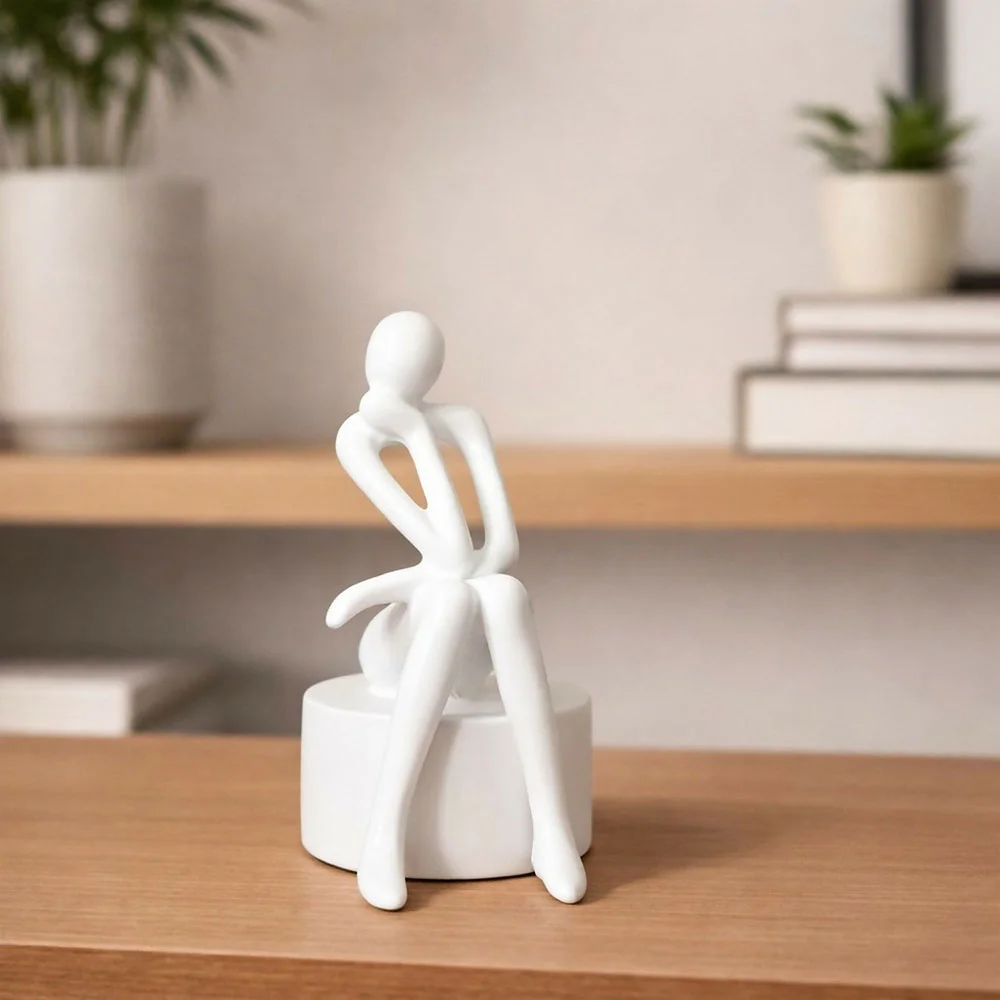 Abstract Thinking Woman Sculpture Showpiece for Home Decor