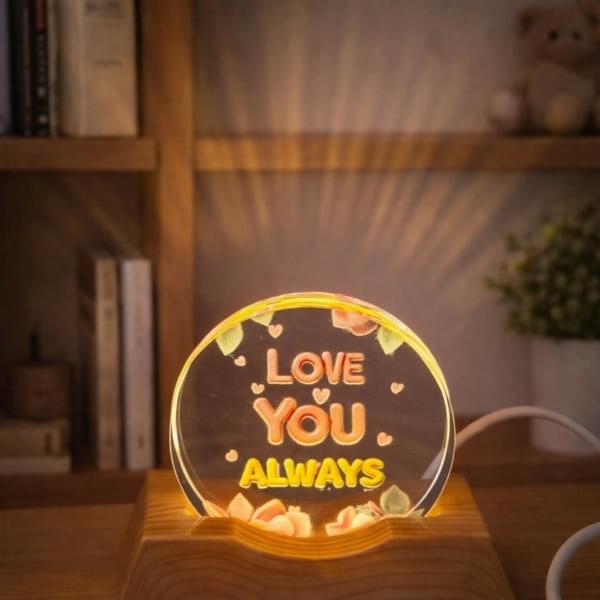 Love You Always Acrylic LED Lamp