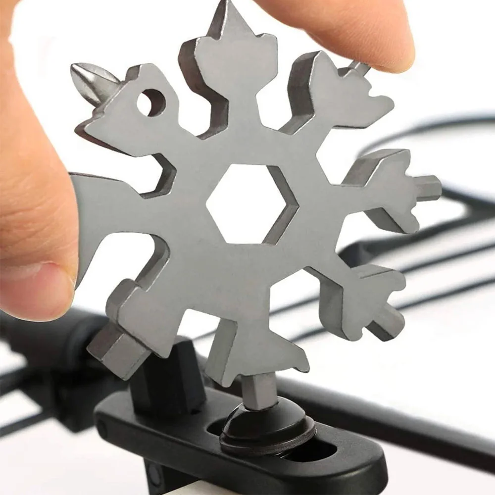 Durable 18-in-1 Snowflake Multi-Tool – Screwdriver Wrench Kit