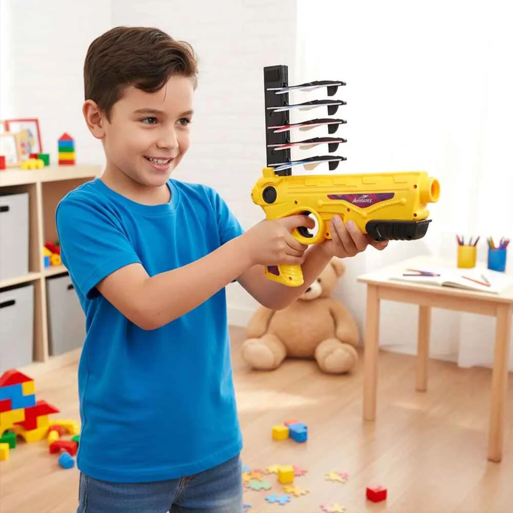 Air Battle Plane Launcher Gun Toy for Kids