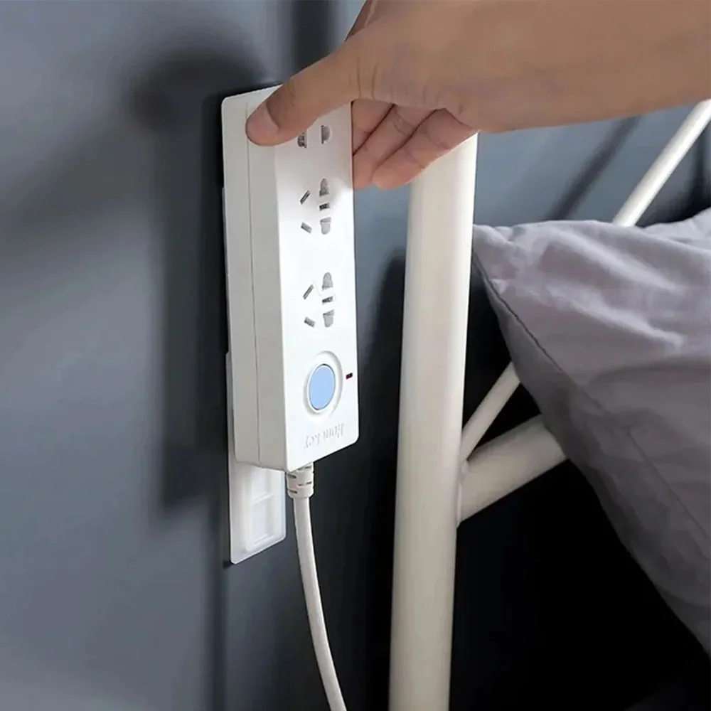 Self Adhesive No Hole Wall Mount, Reusable, Plug Organizer