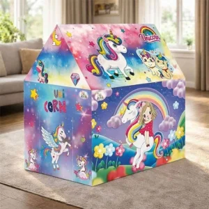 Unicorn Theme Foldable Kids Play Tent House